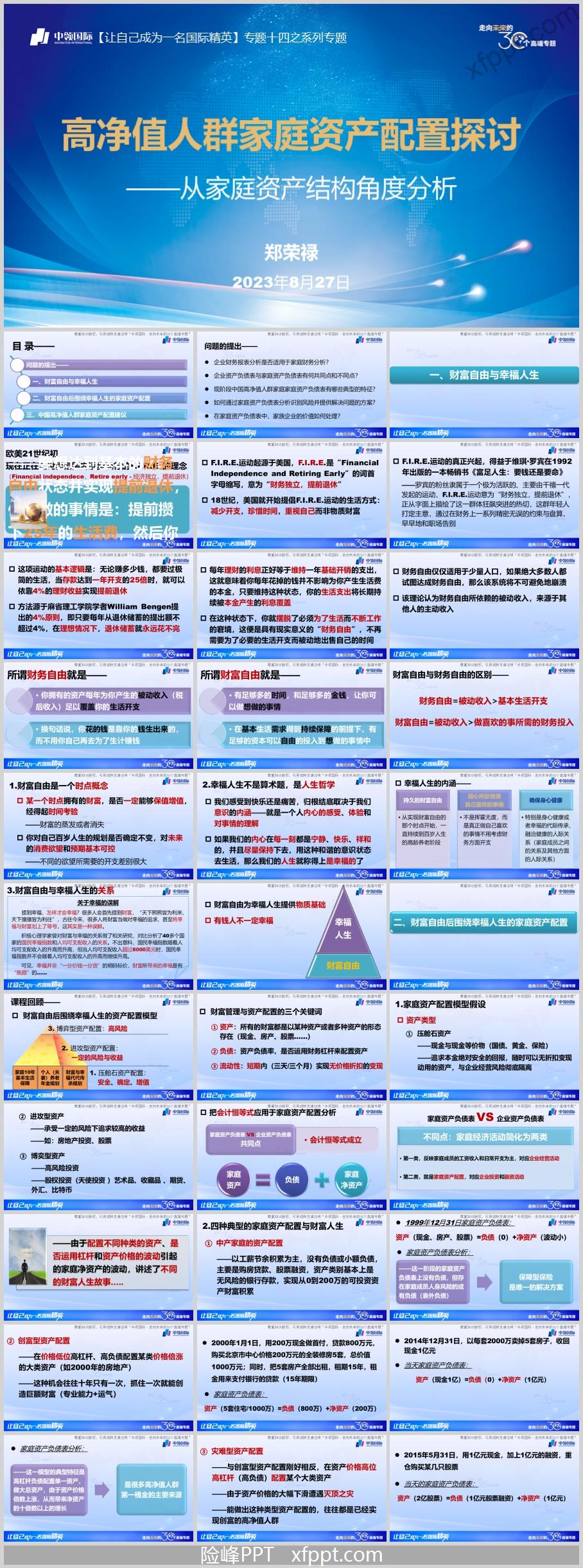 【TOP论坛专题14：配套专题】高净值人群家庭资产配置探讨