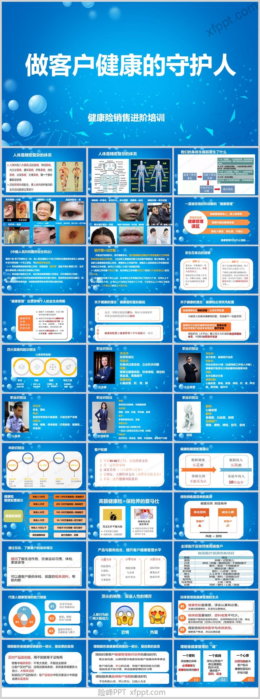 健康险销售做客户健康的守护人38页